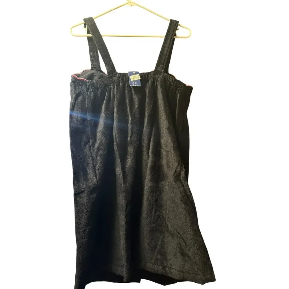 CHARTER CLUB Women's Small‎ Scottie lovers Dog Print Black TOWEL WRAP S *read